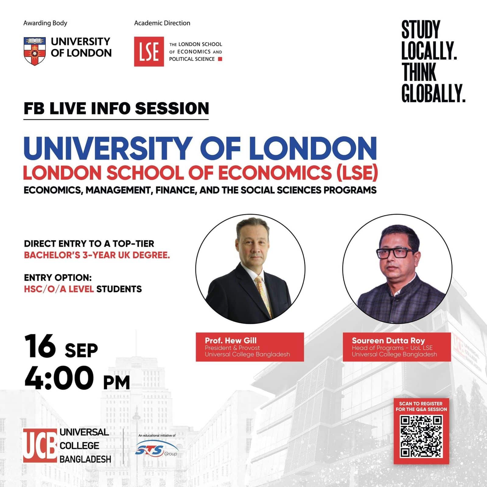 FB LIVE INFO SESSION – University of London – London School of Economics (LSE)