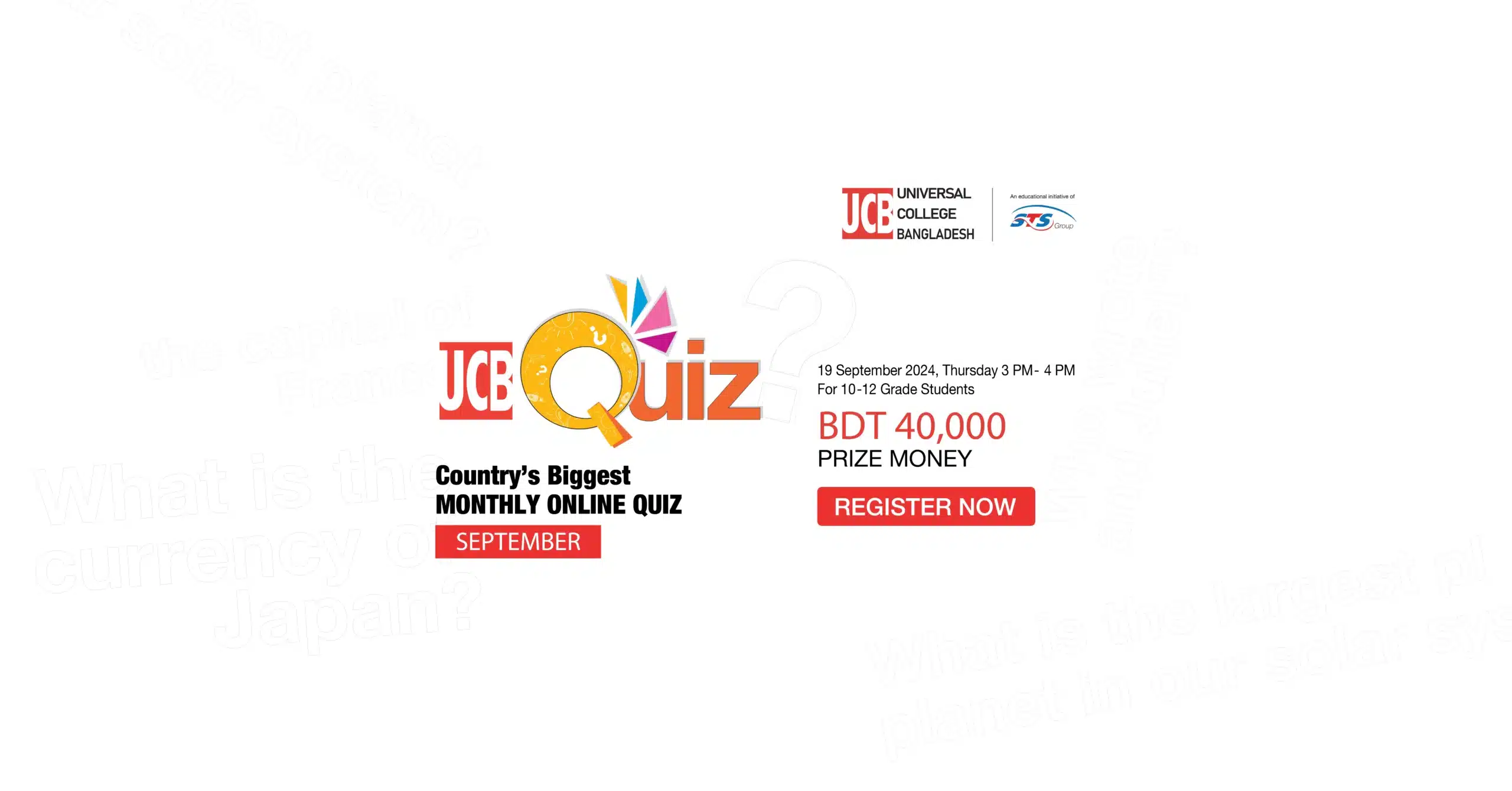 UCBD Monthly Online Quiz September